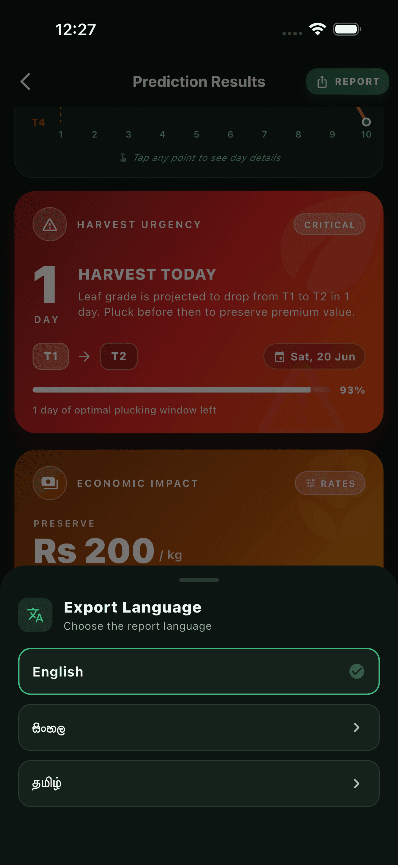 TeaOptima app - Fluent in all three